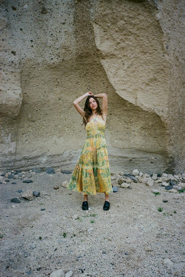 Zara lemon dress hotsell